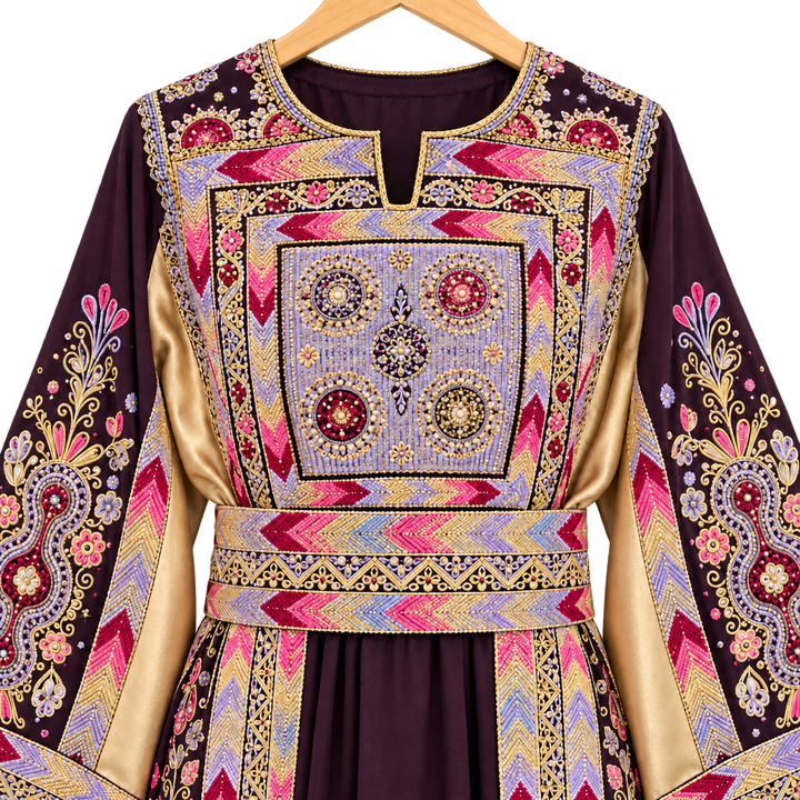 Layali Thobe with colourful embroidery