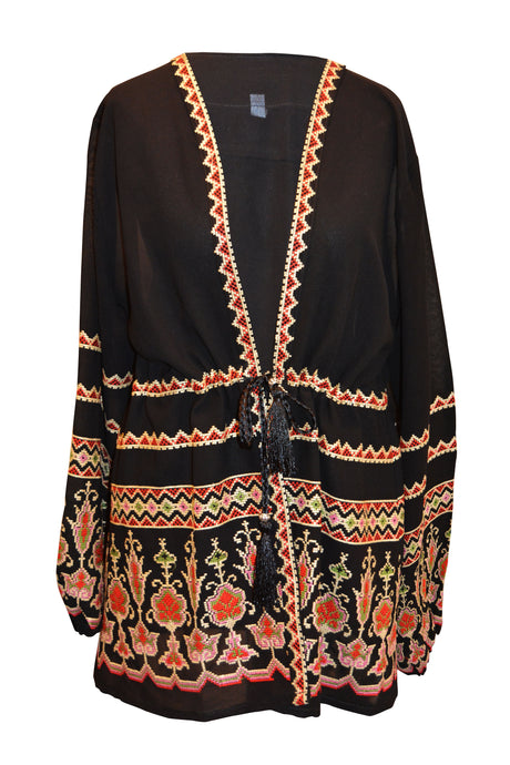 Chiffon Embroidered Cardigan
