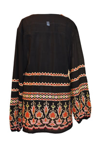 Chiffon Embroidered Cardigan