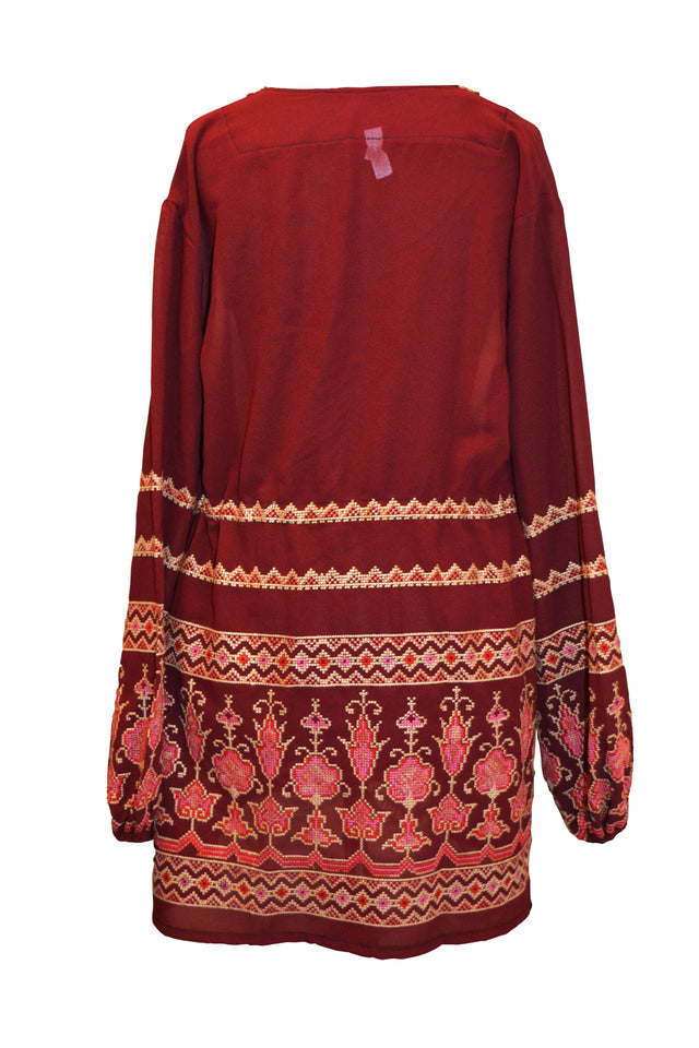 Chiffon Embroidered Cardigan