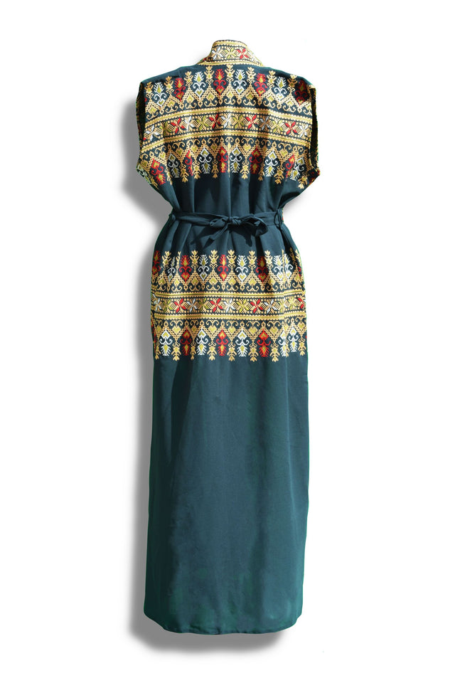 Embroidered Maxi Vest