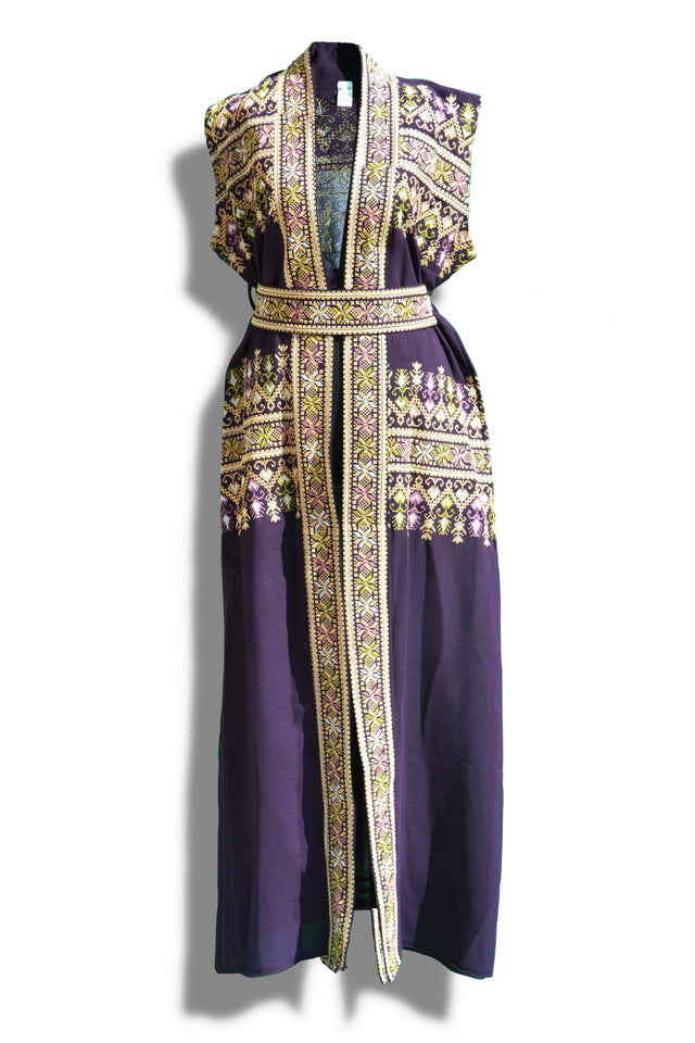 Embroidered Maxi Vest