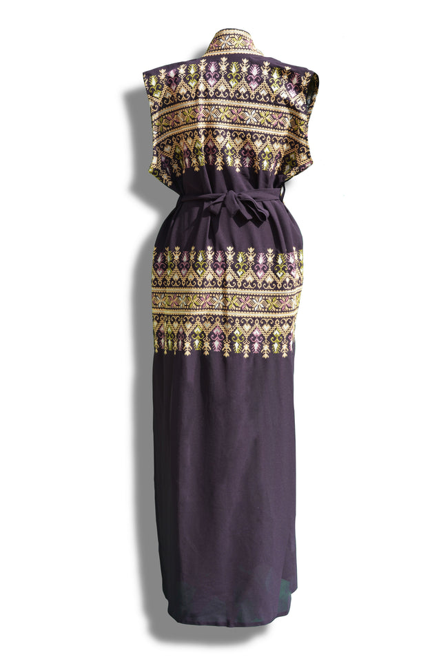 Embroidered Maxi Vest