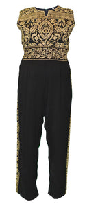 Gold Sleeveless Jumpsuit