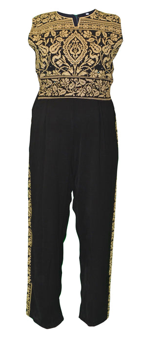 Gold Sleeveless Jumpsuit